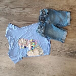 Cherokee/Arizona Jeans Co. Camel T-Shirt with Matching Shorts Size 4